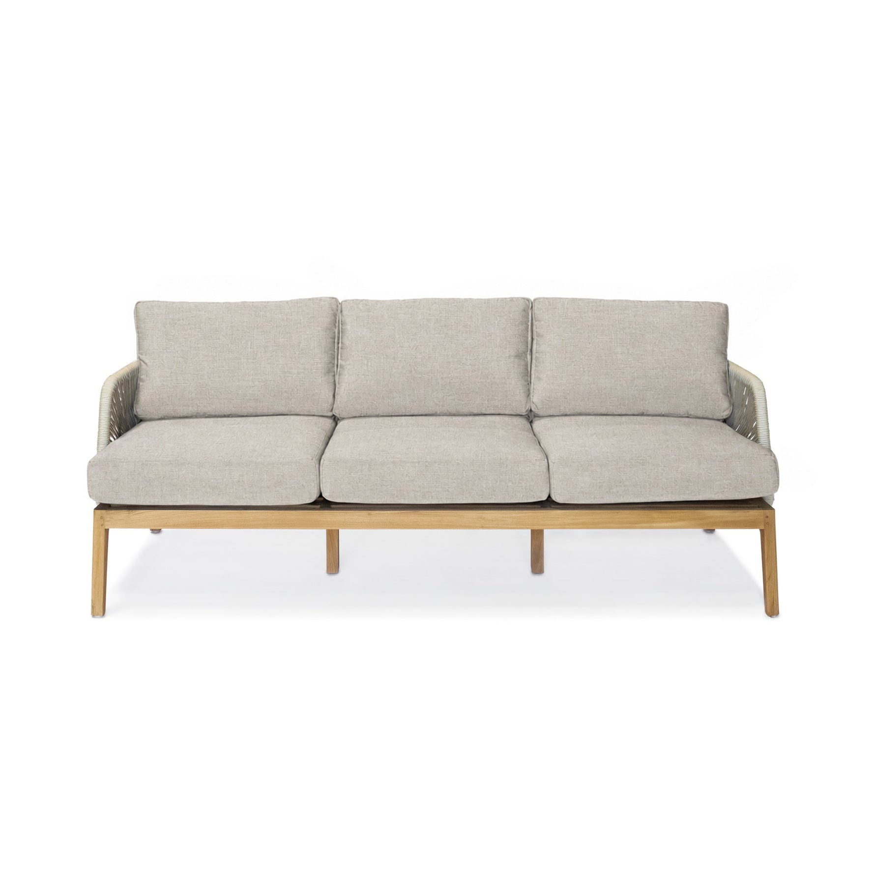 Harmonia Living Amadora Teak Sofa Canvas Charcoal