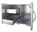 Cal Flame 30-Inch Door and Drawer Combo premium stainless steel BBQ island storage