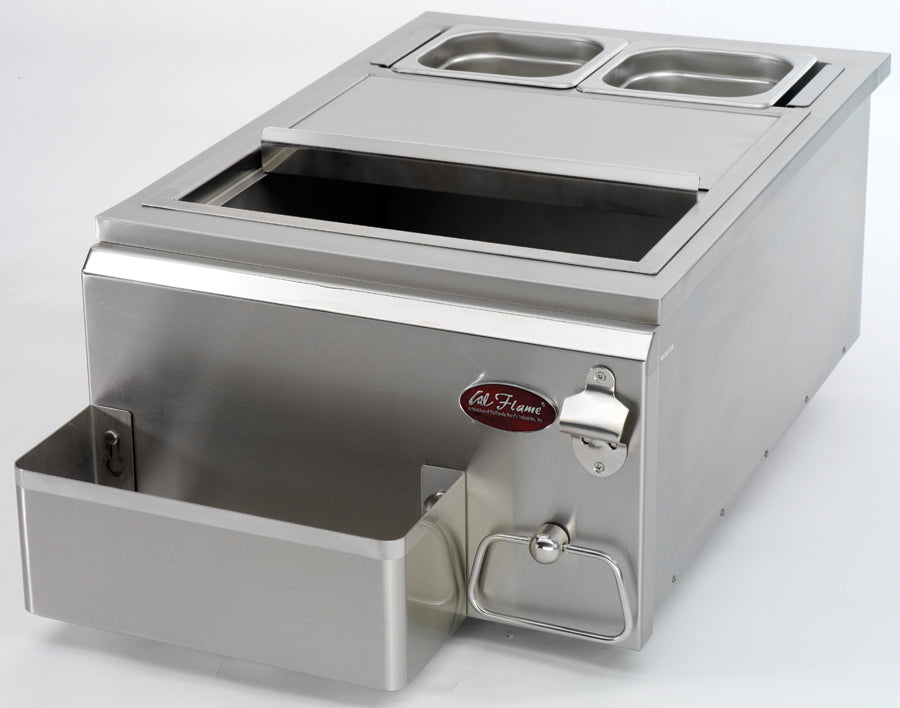 Cal Flame 18-Inch Drop-In Cocktail Center BBQ11842P-18 stainless steel BBQ island bar station