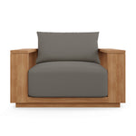 Beja Luxe Teak Club Chair in Canvas Charcoal