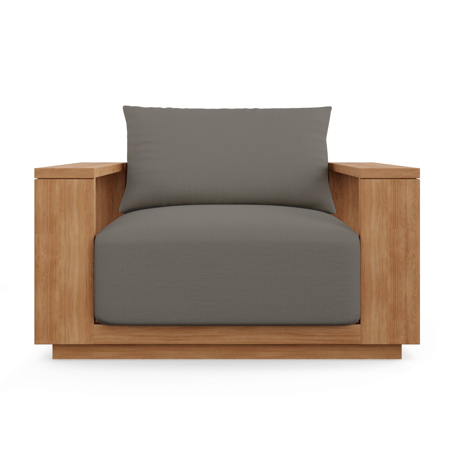 Beja Luxe Teak Club Chair in Canvas Charcoal