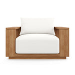 Beja Luxe Teak Club Chair in Canvas Natural
