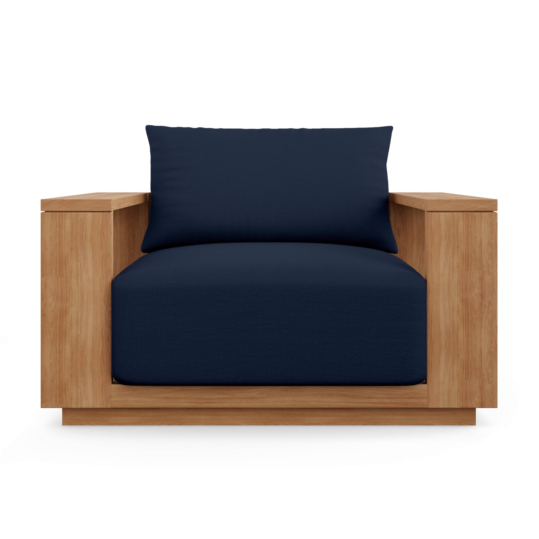 Beja Luxe Teak Club Chair in Spectrum Indigo