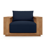 Beja Luxe Teak Club Chair in Spectrum Indigo