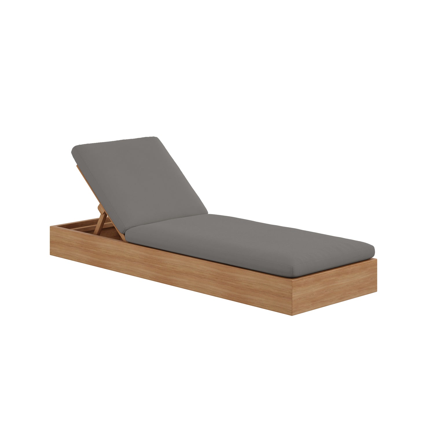 Beja Chaise Lounge Canvas Charcoal