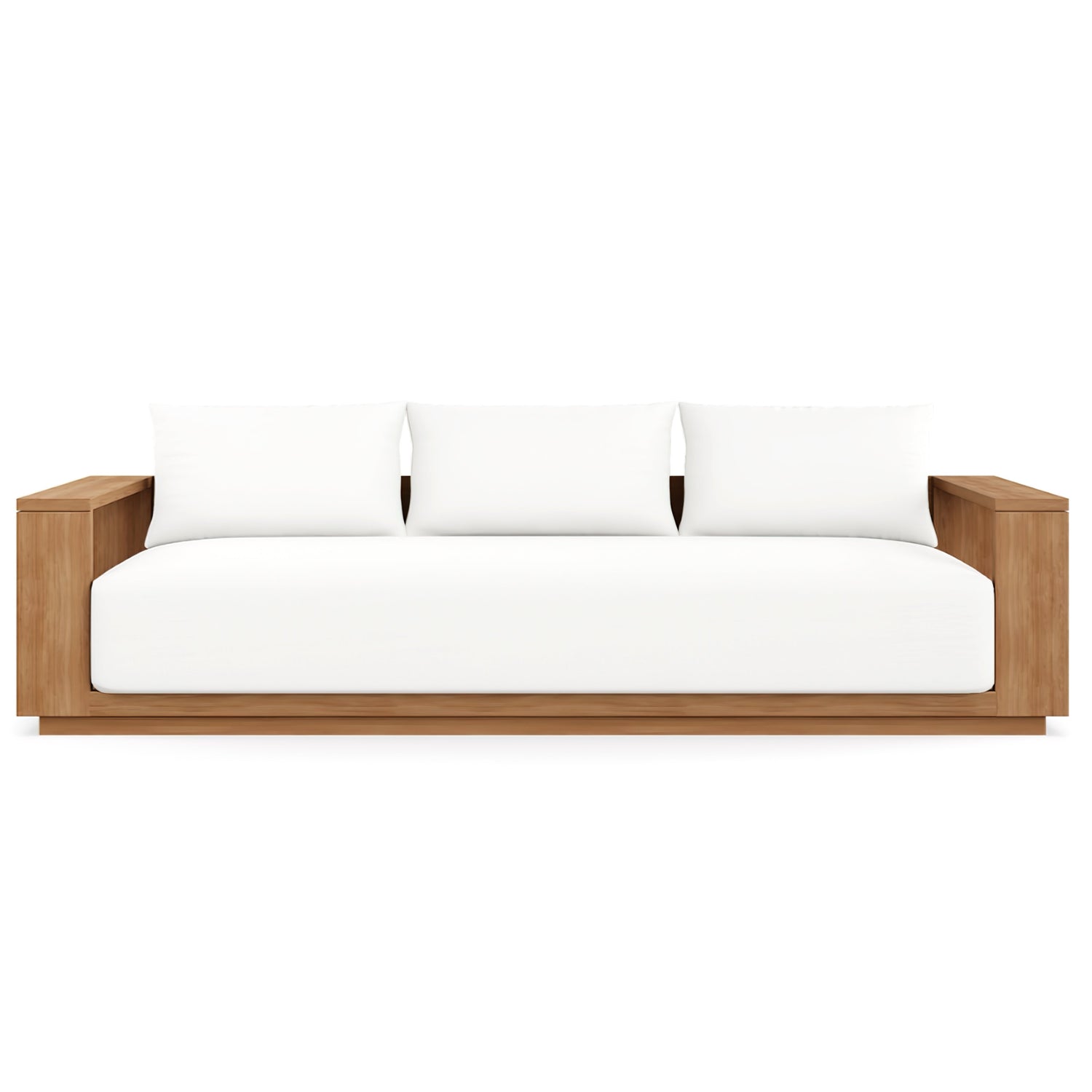 Beja Luxe Teak Sofa in Canvas Natural
