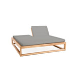 Caldas Double Chaise Lounge Canvas Charcoal