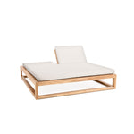 Caldas Double Chaise Lounge Cast Silver