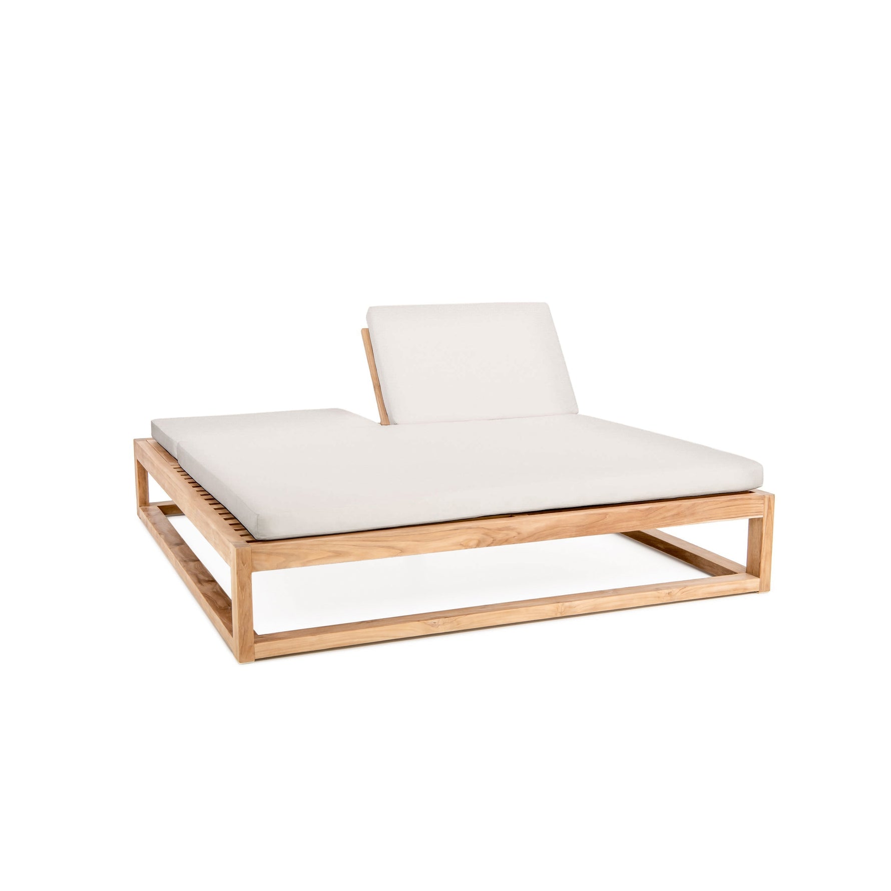 Caldas Double Chaise Lounge Cast Silver