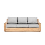 Caldas Teak Sofa in Cast Silver