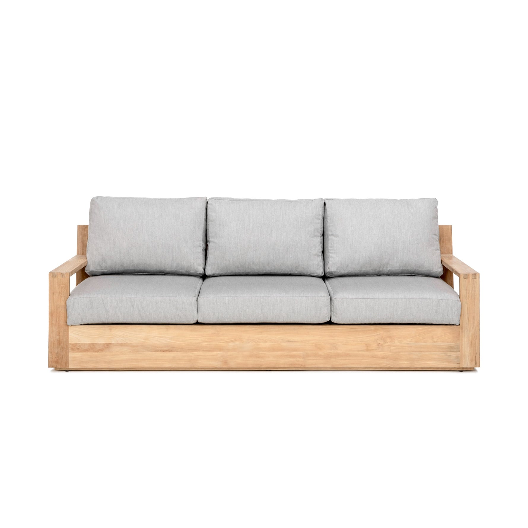 Caldas Teak Sofa in Cast Silver
