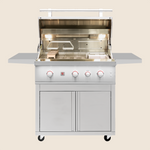 Summerset 36-inch Quest deluxe grill cart — open showing 2-drawer storage