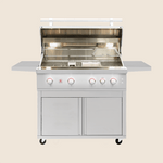 Summerset 42-inch Quest deluxe grill cart — open storage view