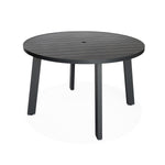 Classic Aluminum 48in Round Dining Table in Black