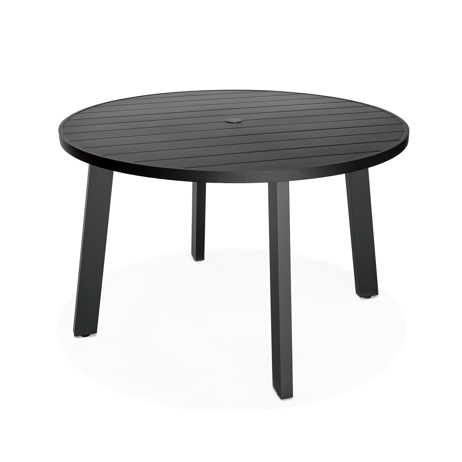 Classic Aluminum 48in Round Dining Table in Slate
