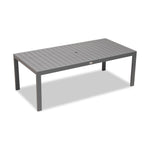 Classic Aluminum 8-Seat Rectangular Dining Table in Slate