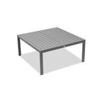 Classic Aluminum 8-Seat Square Dining Table in Slate