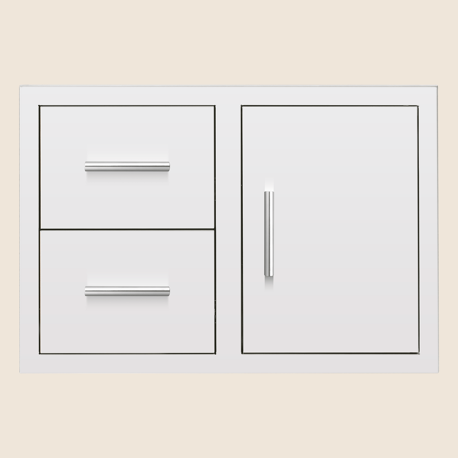 Summerset 33-inch double drawer & access door combo — stainless BBQ island storage