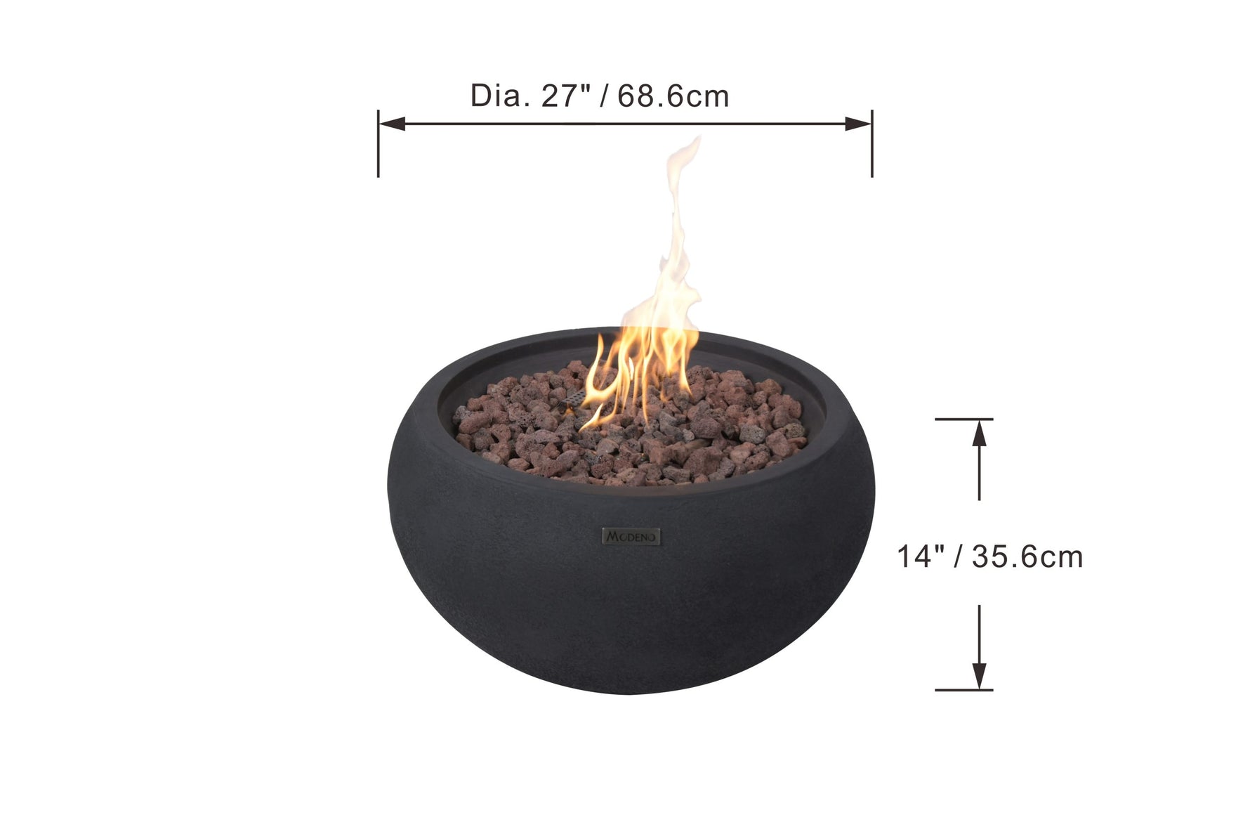 Modeno York fire bowl detail