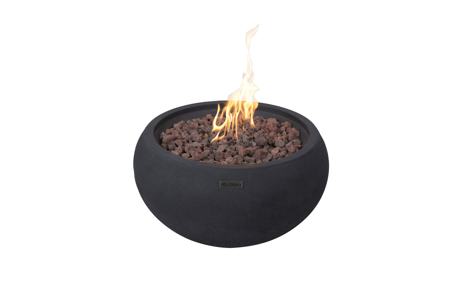 Modeno York 27 inch Concrete Fire Bowl in Dark Gray