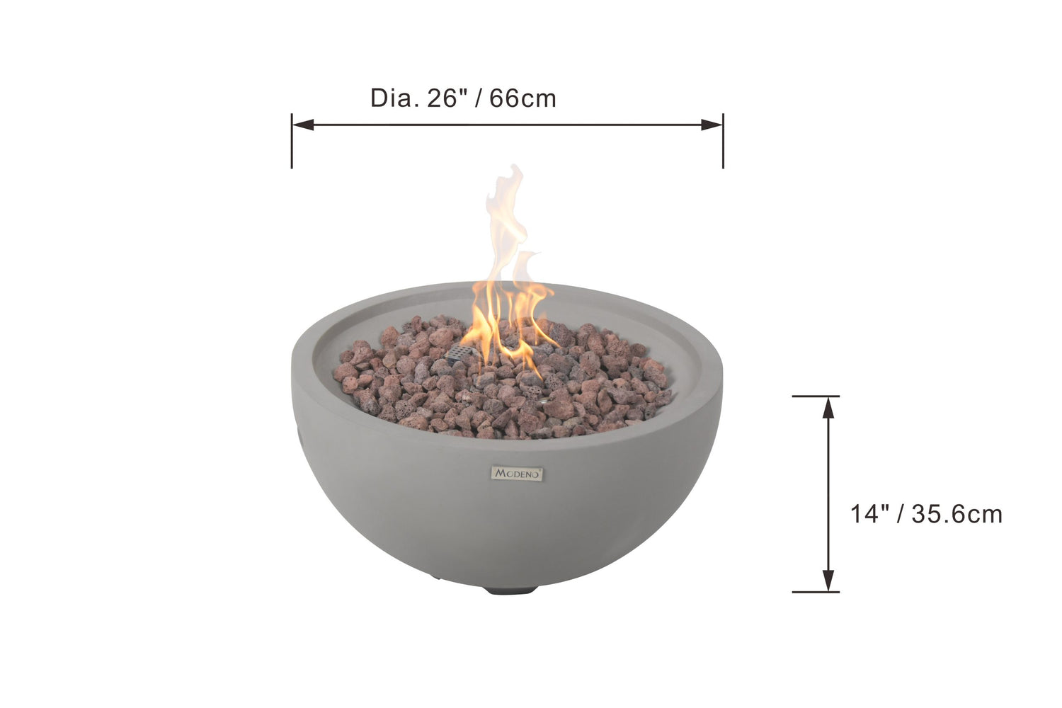 Modeno Nantucket fire bowl detail