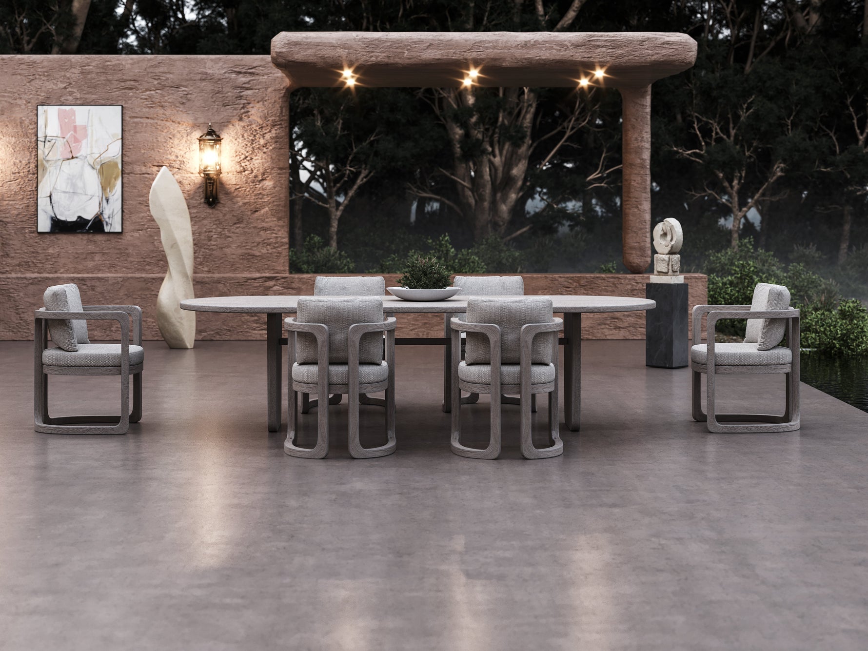 Muse Teak dining set styled