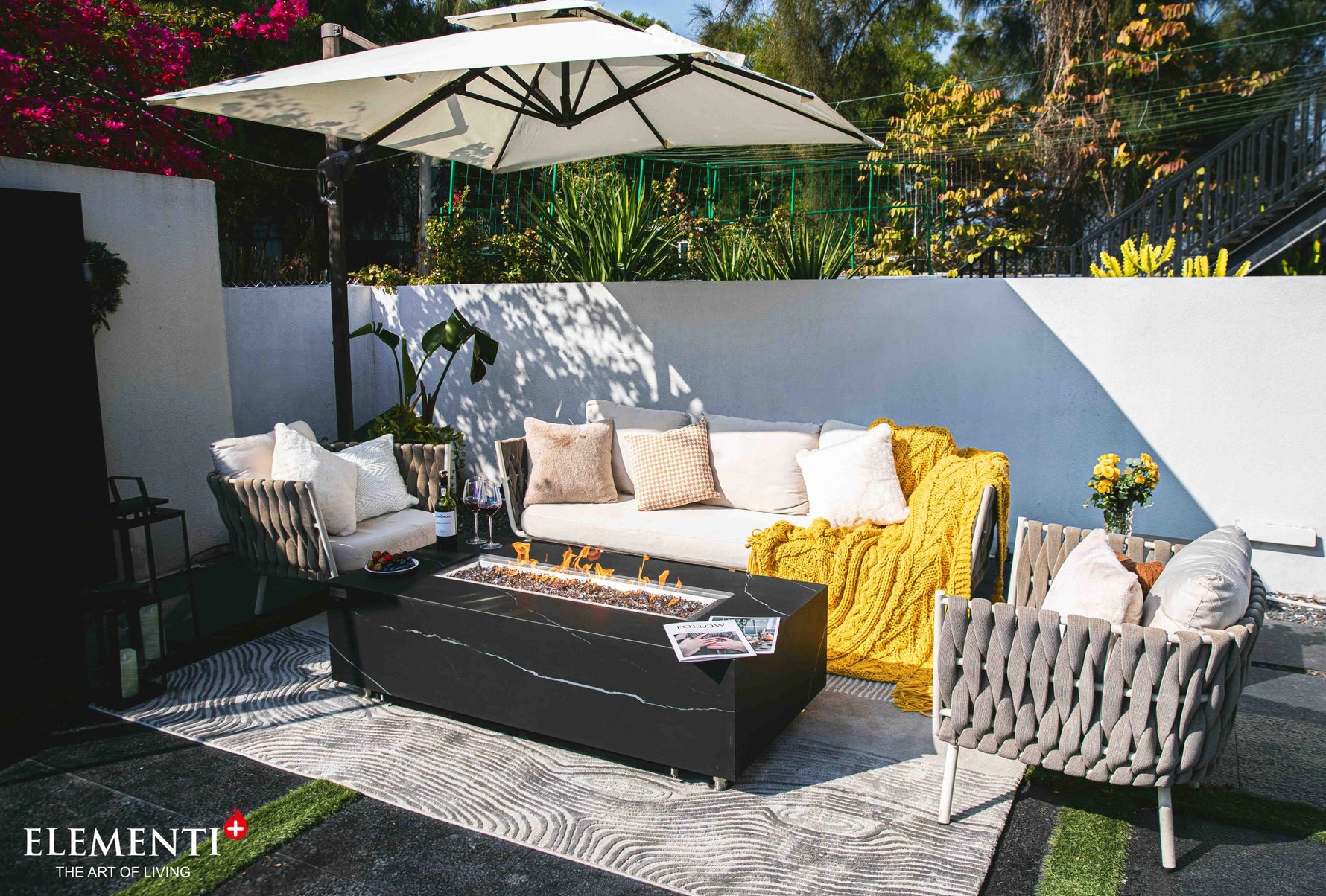 Varna fire table lifestyle scene