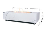 Carrara fire table dimensions diagram