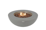 Elementi Fire Lunar Bowl 42 inch Cast Concrete Gas Fire Pit Table Light Gray