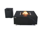 Sofia fire table with concealed propane tank cover