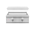 Summerset 30-inch Griddle Pro built-in outdoor flat-top griddle with floating lid open