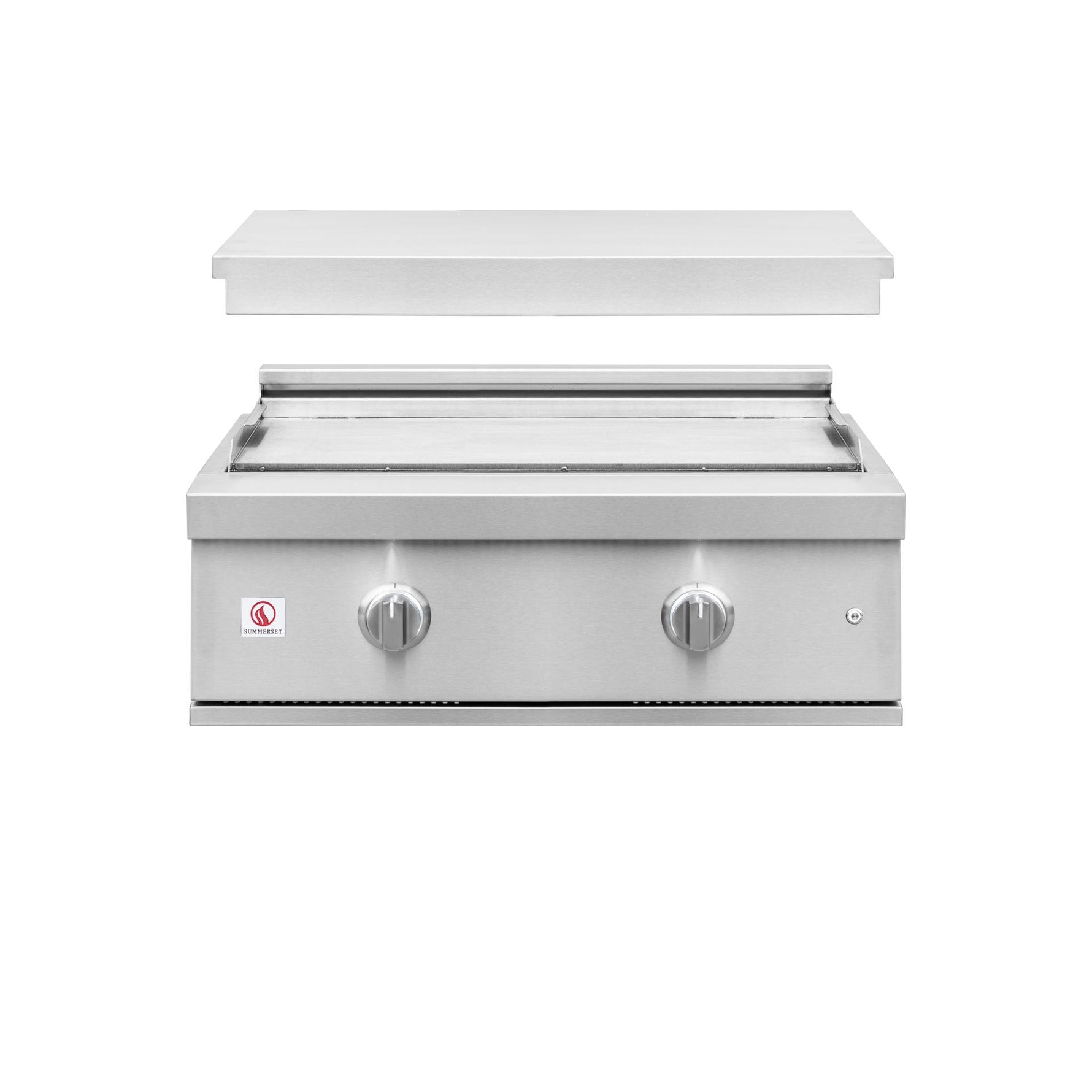 Summerset Griddle Pro built-in flat-top griddle floating lid second angle view