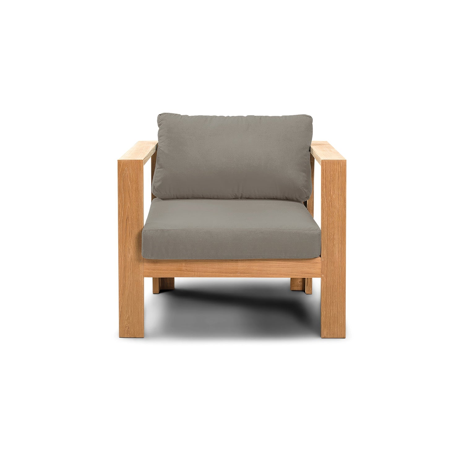 Ando Teak Club Chair in Canvas Charcoal