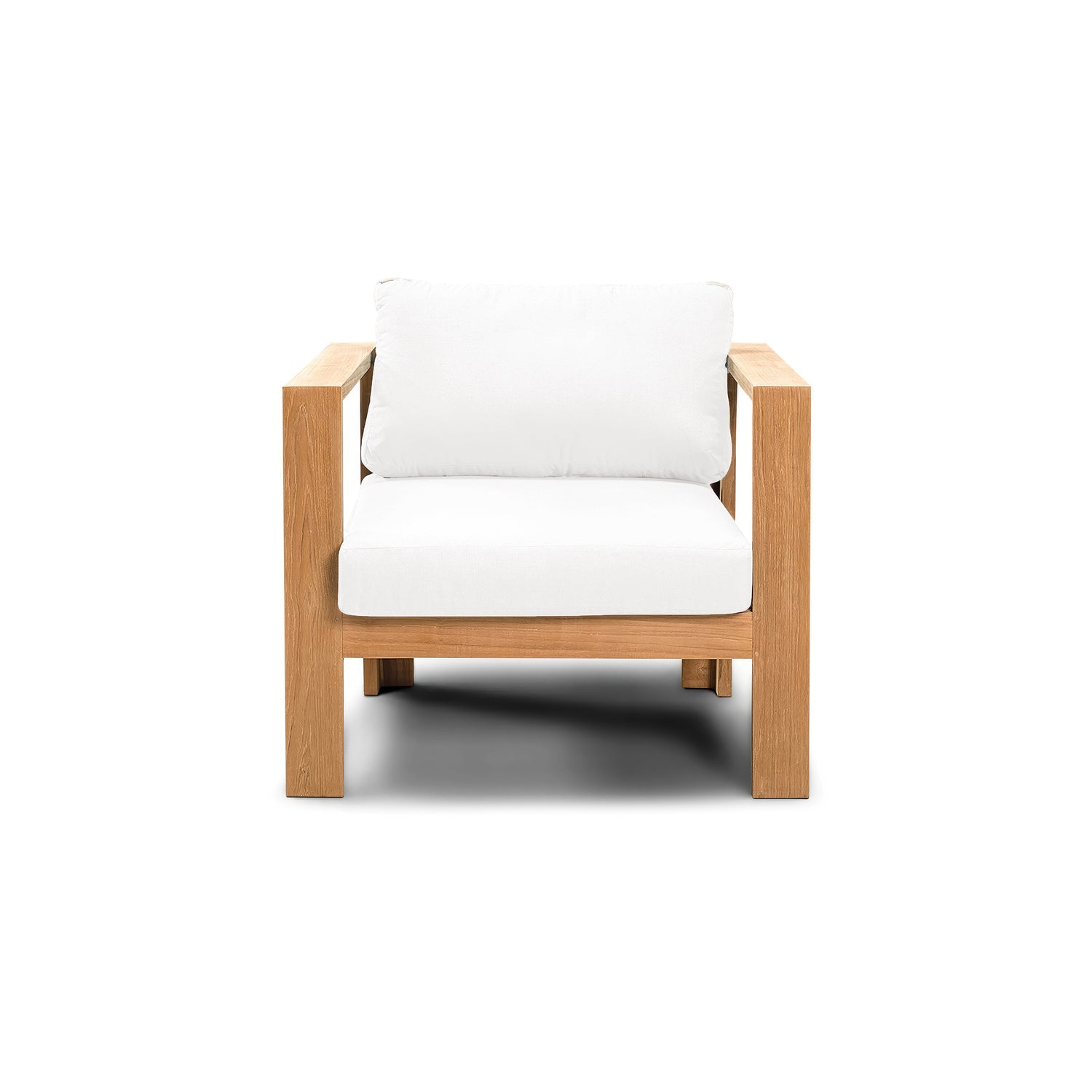 Ando Teak Club Chair in Canvas Natural