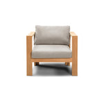 Ando Teak Club Chair in Cast Silver