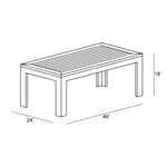 Ando Teak Coffee Table dimensions
