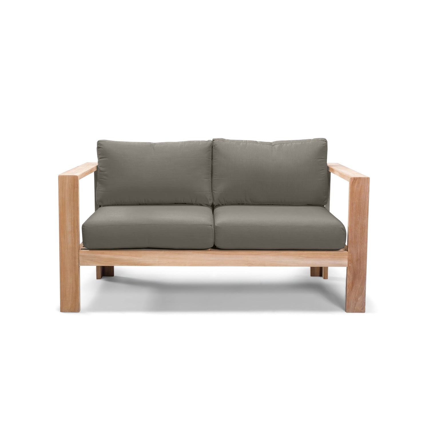 Ando Teak Loveseat in Canvas Charcoal