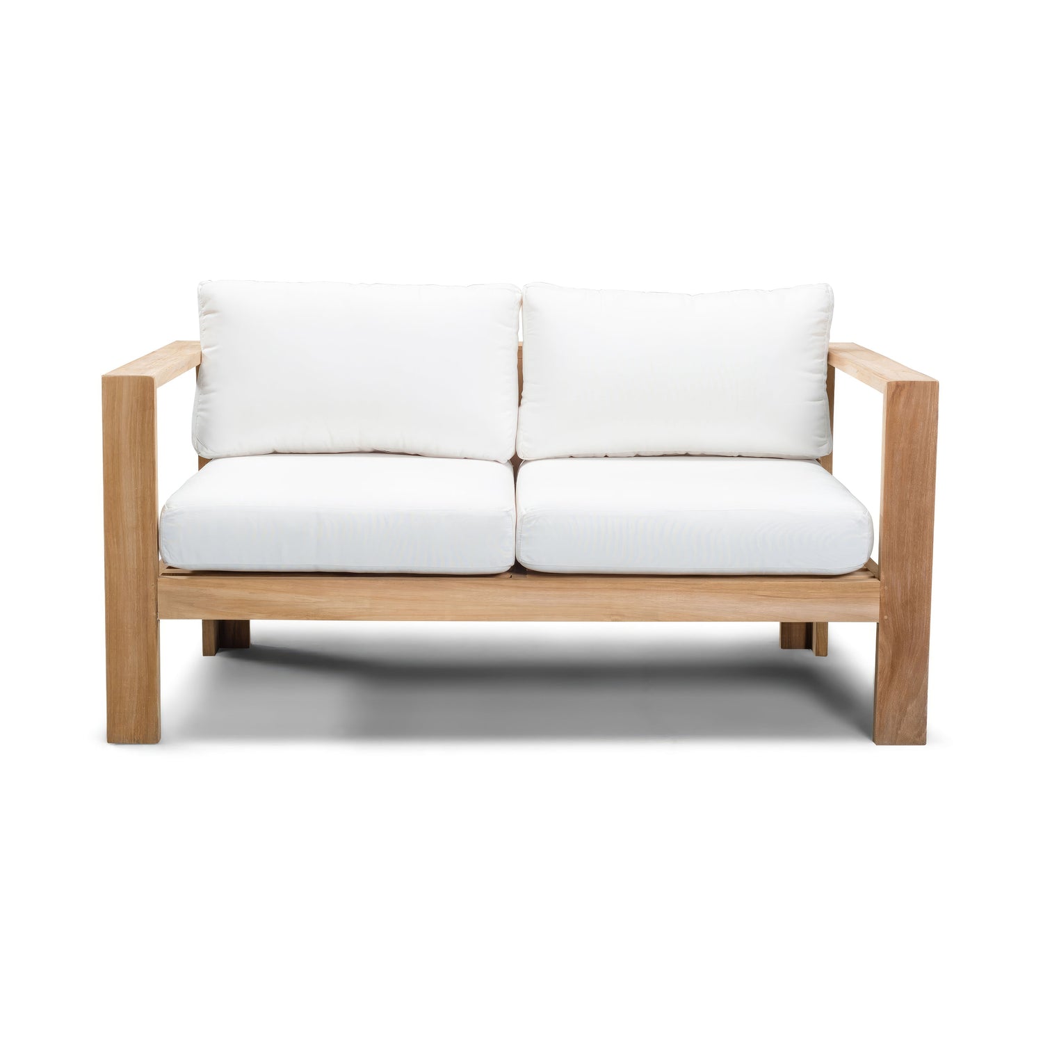 Ando Teak Loveseat in Canvas Natural