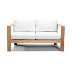 Ando Teak Loveseat in Canvas Natural