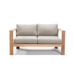 Ando Teak Loveseat in Cast Silver