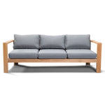 Ando Teak Sofa in Canvas Charcoal