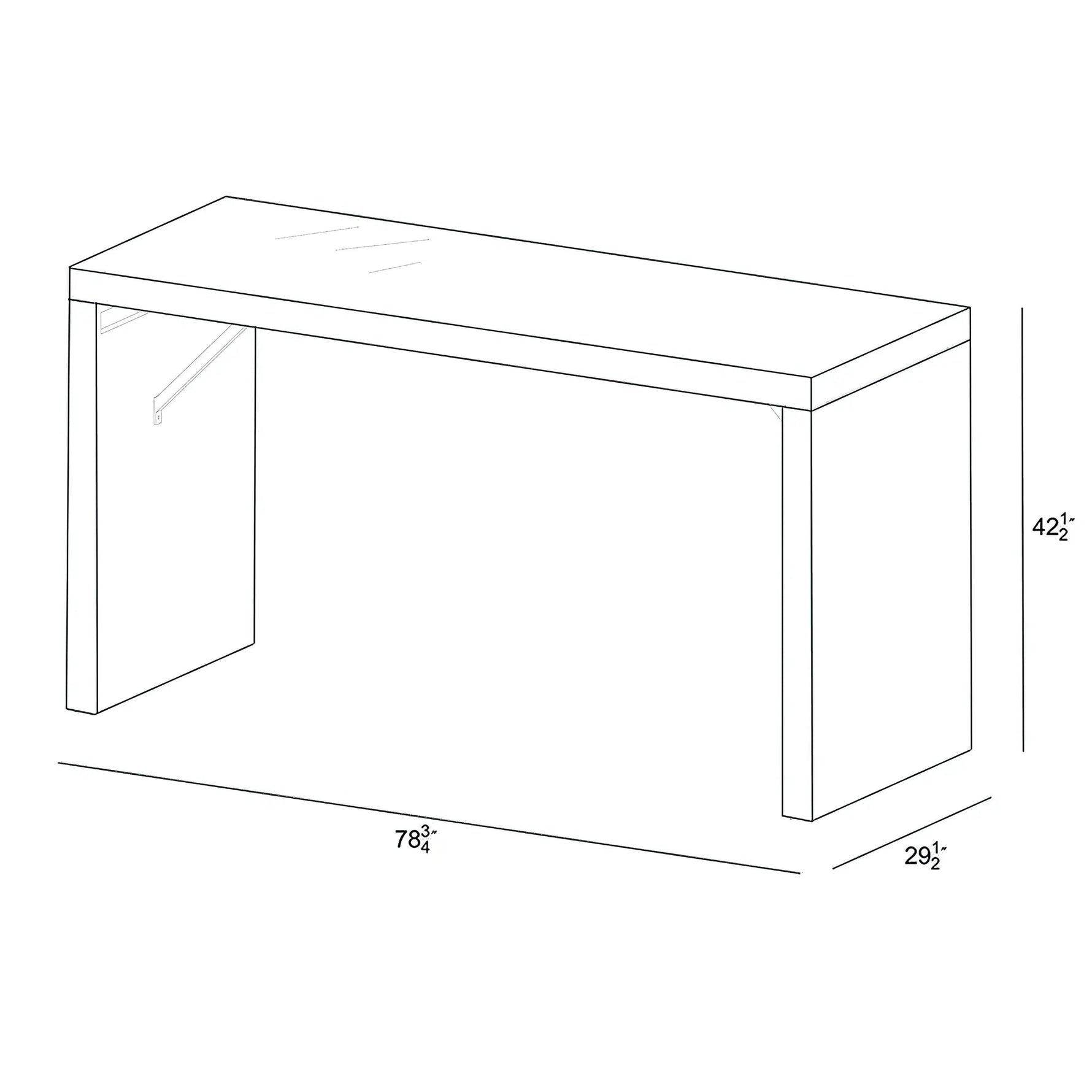 Arden 6-Seat Bar Table dimensions