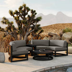 Harmonia Living Avion 4-Piece Aluminum Curve Sectional Set outdoor furniture