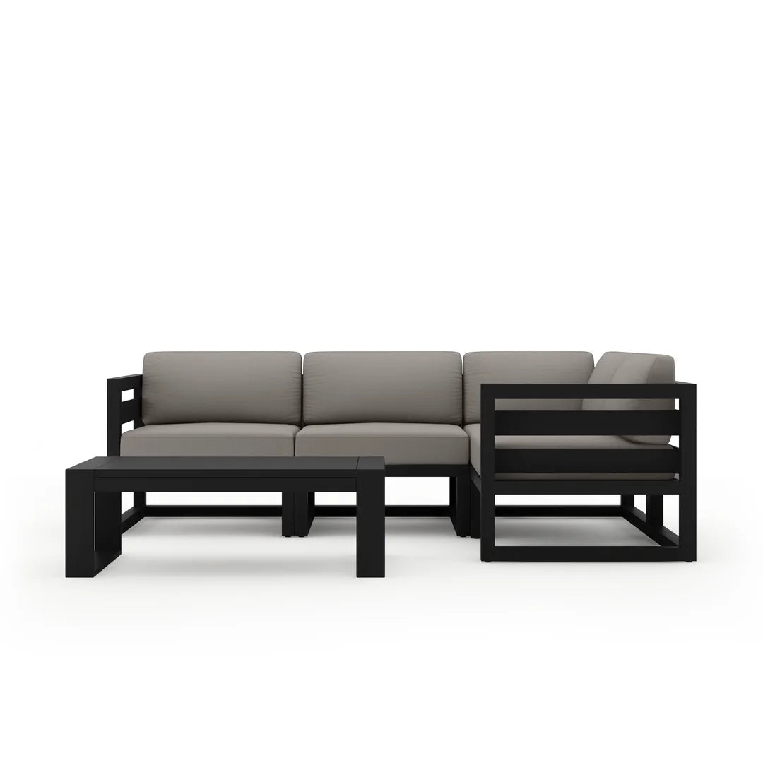 Harmonia Living Avion 5-Piece Aluminum Sectional Set outdoor furniture