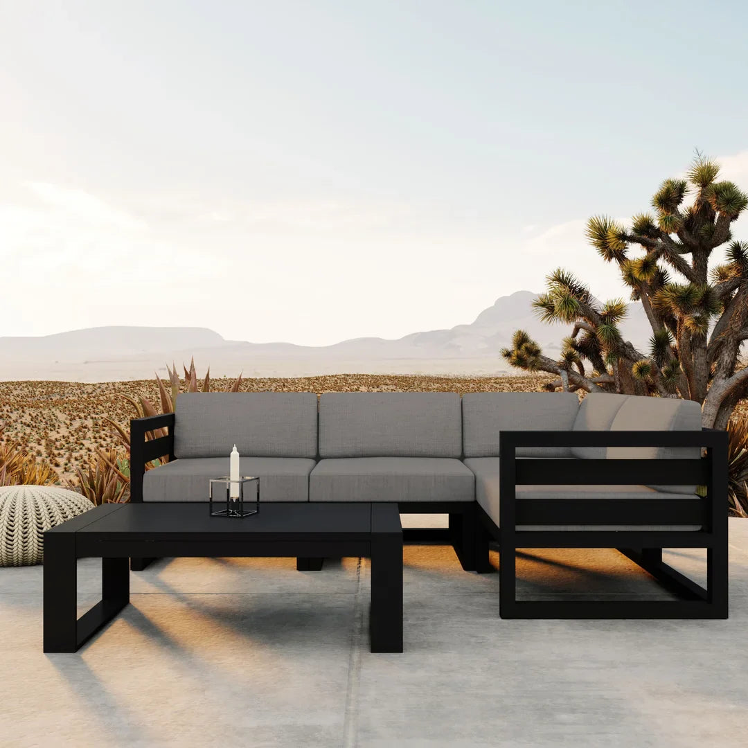 Harmonia Living Avion 5-Piece Aluminum Sectional Set outdoor furniture
