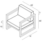 Avion Club Chair dimensions