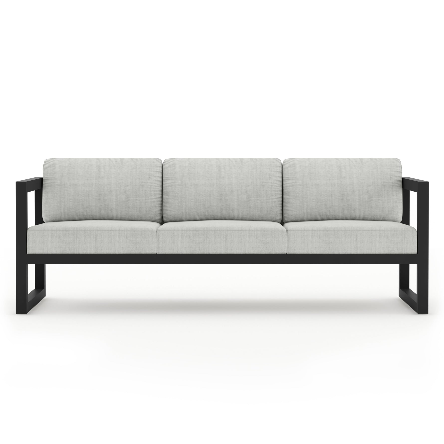 Avion Aluminum Sofa in Black / Cast Silver