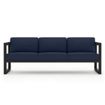 Avion Aluminum Sofa in Black / Spectrum Indigo