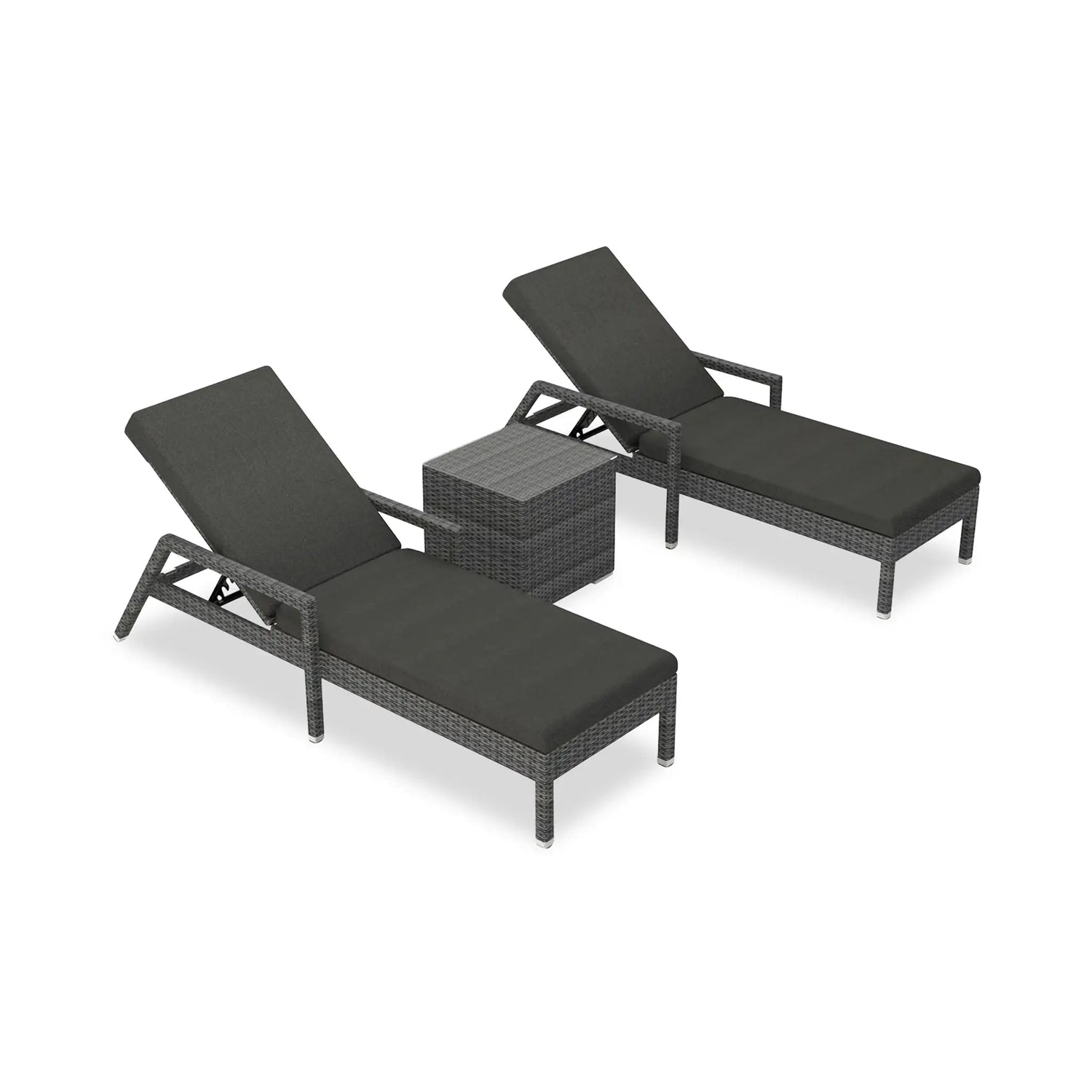 District chaise lounge angled view