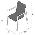 Lift Dining Arm Chair dimensions